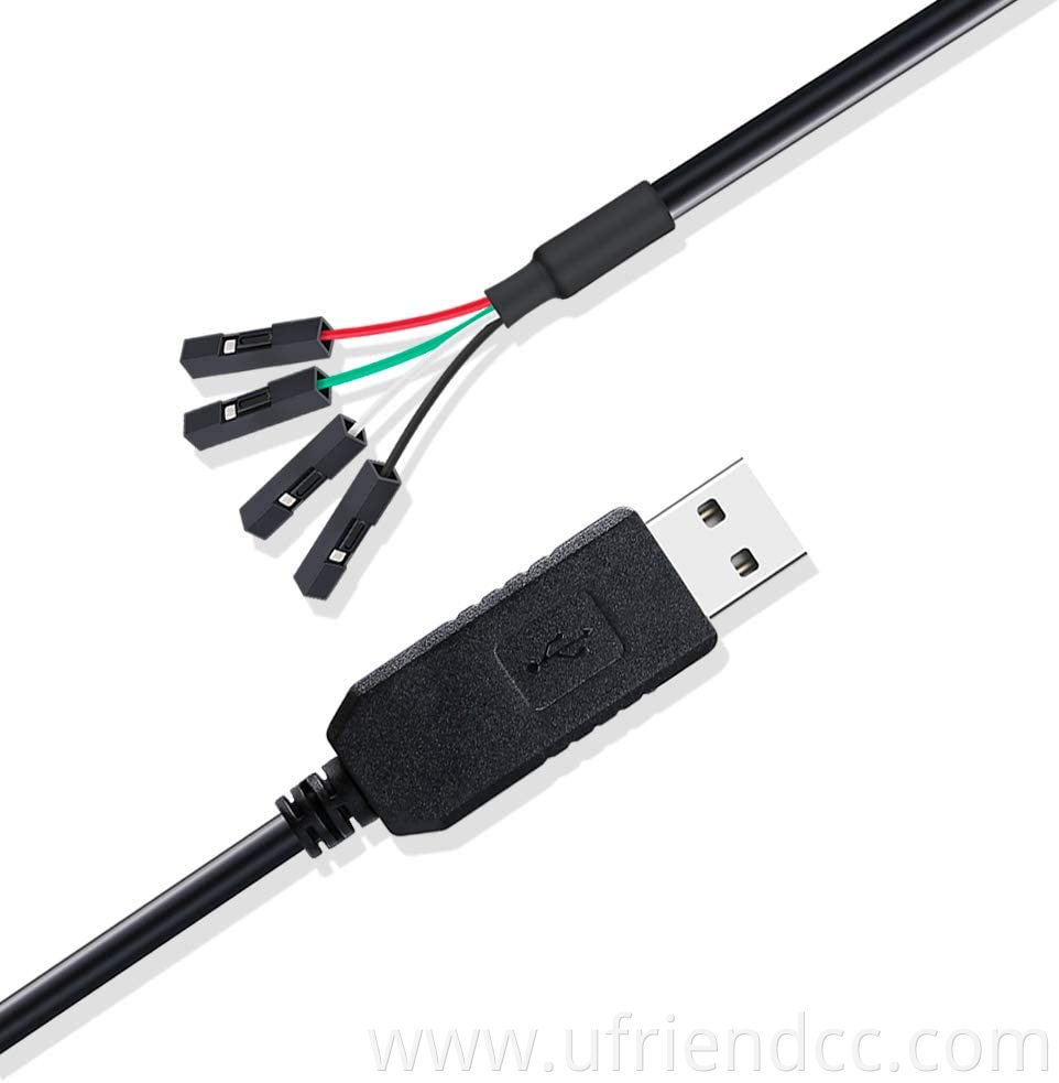 1 Meter USB to TTL Serial Port Cable RS232 0.1 Inch 4 Pin Female 3.3V Converter